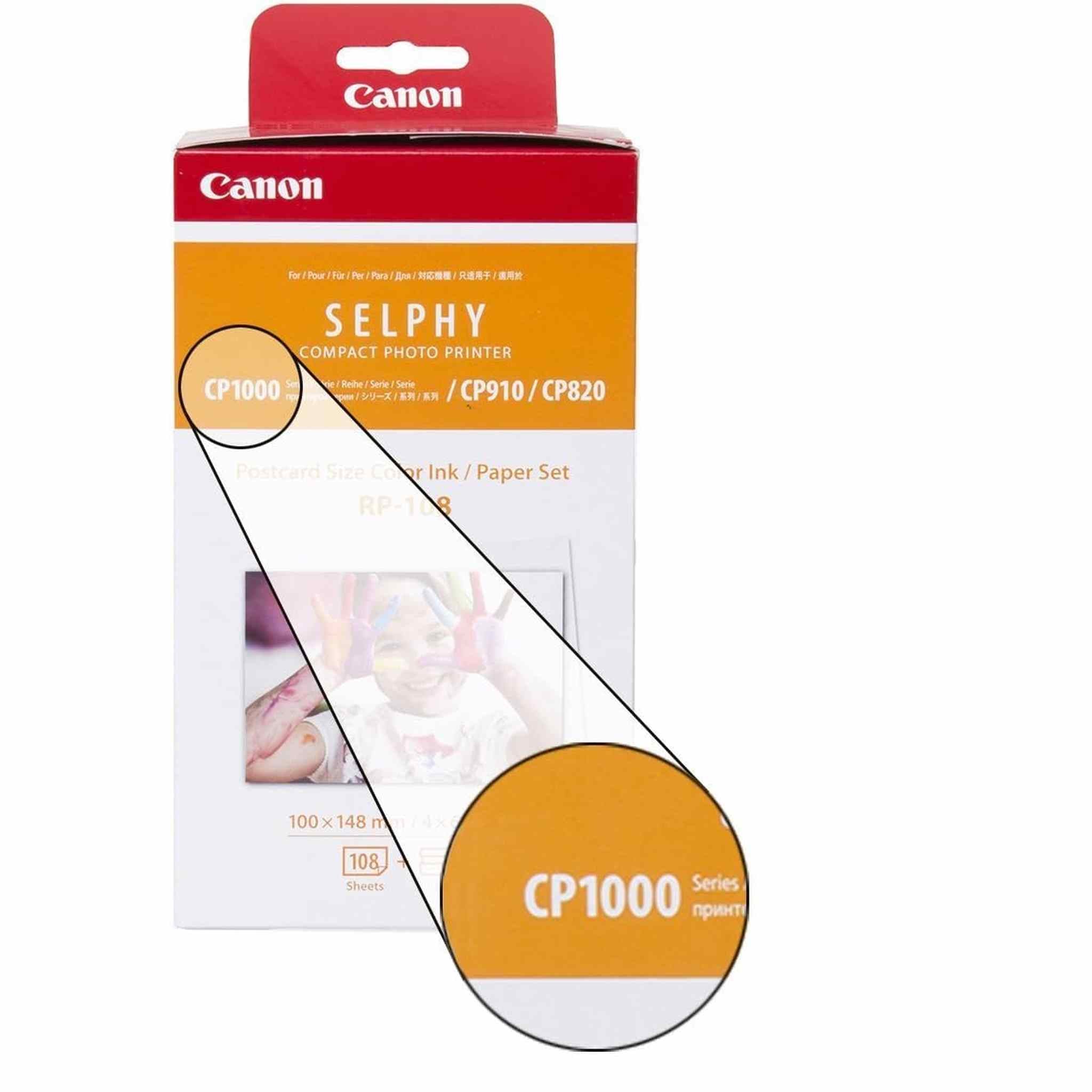 4 Pack Canon RP-108/RP108 Color Ink Paper Set 8 Ink Toners/432 Paper Sheets HeroFiber