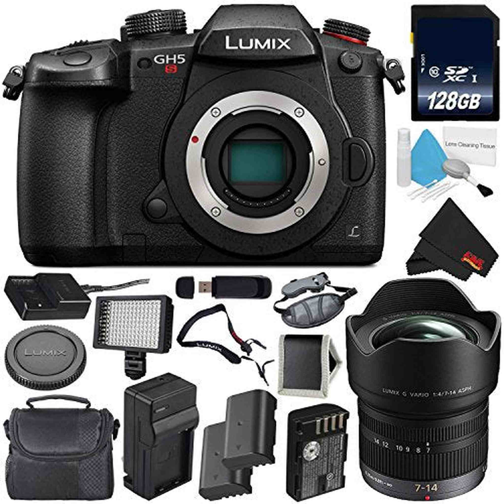 Panasonic Lumix DC-GH5S Mirrorless Micro Four Thirds Digital Camera International Version + Panasonic Lumix G Vario 7-14