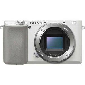 Sony Alpha a6100 24.2MP Mirrorless Camera - White with 16-50mm and 55-210mm Lens