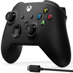 Microsoft Xbox Wireless Controller w/USB-C Cable for PC, Carbon Black, 1V8-00001 2-Pack Microsoft