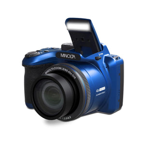 Minolta 20 Mega Pixels 40x Optical Zoom Digital Camera with 1080p FHD Video, Blue MINOLTA