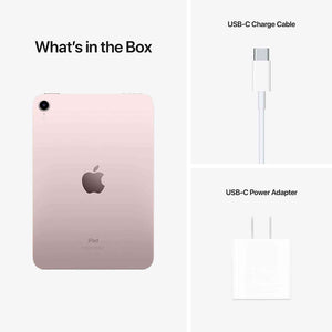 Apple iPad Mini 6 256GB, Wi-Fi, Pink Bundle with Mint Moroccan Sleeve - Reconditioned Apple