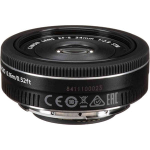 Canon EF-S 24mm f/2.8 STM Lens 9522B002 + Filter Kit + Cap Keeper + More - Reconditioned Canon