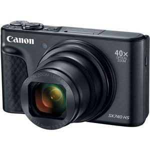 Canon PowerShot SX740 HS Digital Camera Black 2955C001 + 64GB Card + More - Reconditioned Canon