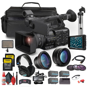 Sony PXW-Z200 XDCAM Camcorder + 4K Monitor + Sony Mic + Headphones + More Sony