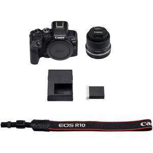 Canon EOS R10 Mirrorless Camera w/RF-S18-45mm f/4.5-6.3 is STM Lens Kit Canon