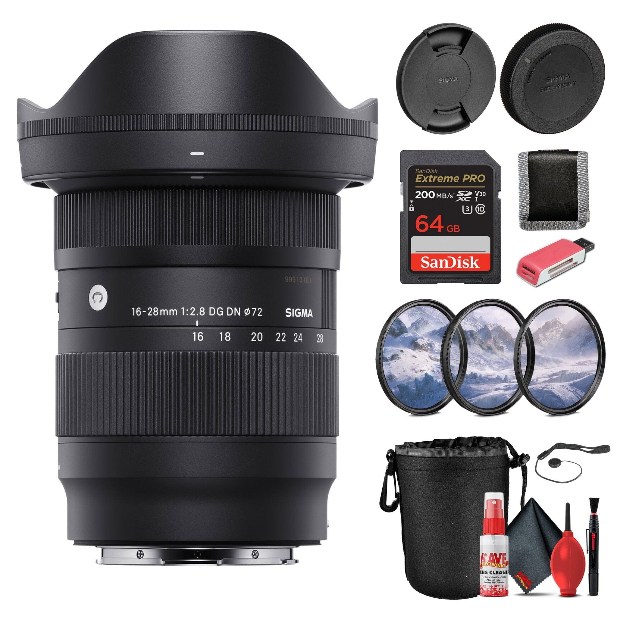 Sigma 16-28mm f/2.8 DG DN Contemporary Lens Sony E Bundle Sigma