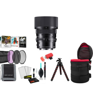 Sigma 50mm f/2 DG DN Contemporary Lens Sony E with Tripod and More SIGMA