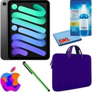 Apple iPad Mini 6 64GB, Wi-Fi, Space Gray Bundle with Zipper Sleeve - Like New Apple