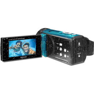 Minolta MN4K300WP 4K Ultra HD / 56 MP Waterproof Camcorder - Blue - Bundle Minolta