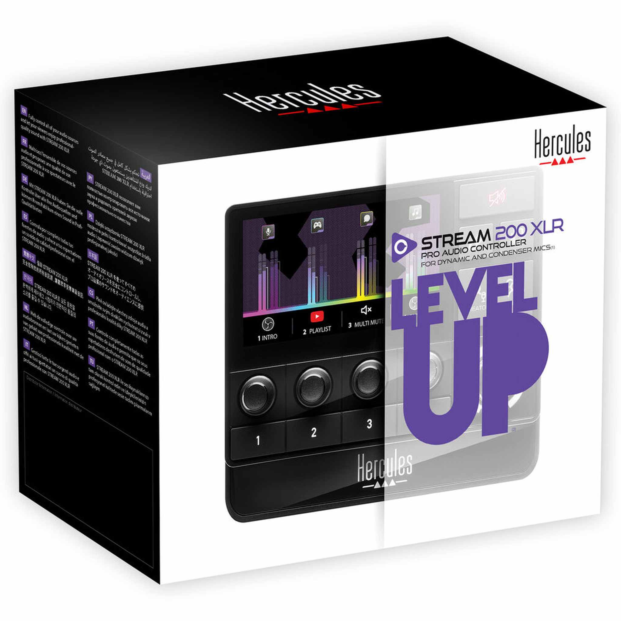Hercules Stream 200 XLR, Pro Audio Mixer for Advanced Content Creators, Bundle Hercules