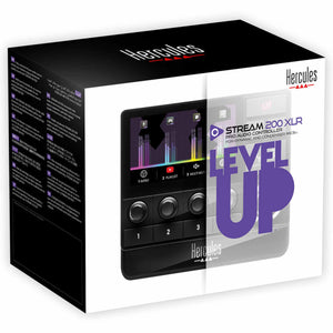 Hercules Stream 200 XLR, Pro Audio Mixer for Advanced Content Creators, Bundle Hercules