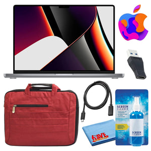 Apple MacBook Pro 14" Laptop 2021, M1 Pro, 512GB/1TB, Space Gray Travel Bundle - Like New