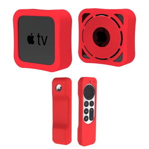 Silicone Case for Apple TV 4K Remote Control & Set-top Box case - Red 6Ave
