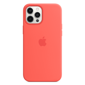 Apple iPhone 12 Pro Max Silicone Case with MagSafe - Pink Citrus Apple