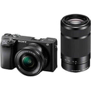Sony Alpha a6400 Mirrorless Camera Double Zoom Lens Kit, SELP1650 F3.5-5.6 + SEL55210 F4.5-6.3 SEL55210 Black Sony