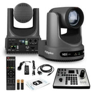 PTZOptics Move 4K PTZ Camera with 20x Zoom Gray PT20X-4K-GY-G3 + PT-JOY-G4 Controller PTZOptics