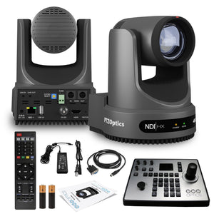 PTZOptics Move 4K PTZ Camera with 20x Zoom Gray PT20X-4K-GY-G3 + PT-JOY-G4 Controller PTZOptics