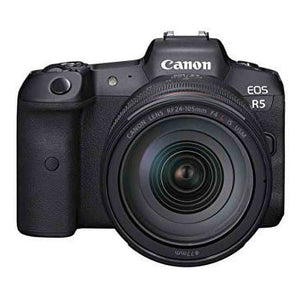 Canon EOS R5 Full Frame Mirrorless Camera + RF 24-105mm F4 L is USM Lens Kit, Black 4147C013 - Reconditioned Canon