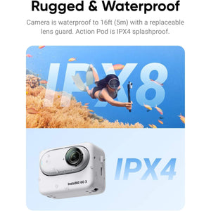 Insta360 GO 3 Action Camera, White - 64GB with Sport Kit - Used Insta360