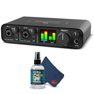 MOTU M2 2x2 USB-C Audio Interface Bundle with 6Ave Cleaning Kit MOTU