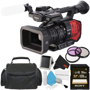 Panasonic AG-DVX200 4K Handheld Camcorder - Bundle with 128GB Memory Card + Carrying Case + More Panasonic