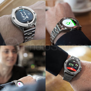 Tiger Smartwatch Stainless Steel Silver with Touch Screen for Android/iOS, with Microphone and Speaker Tiger