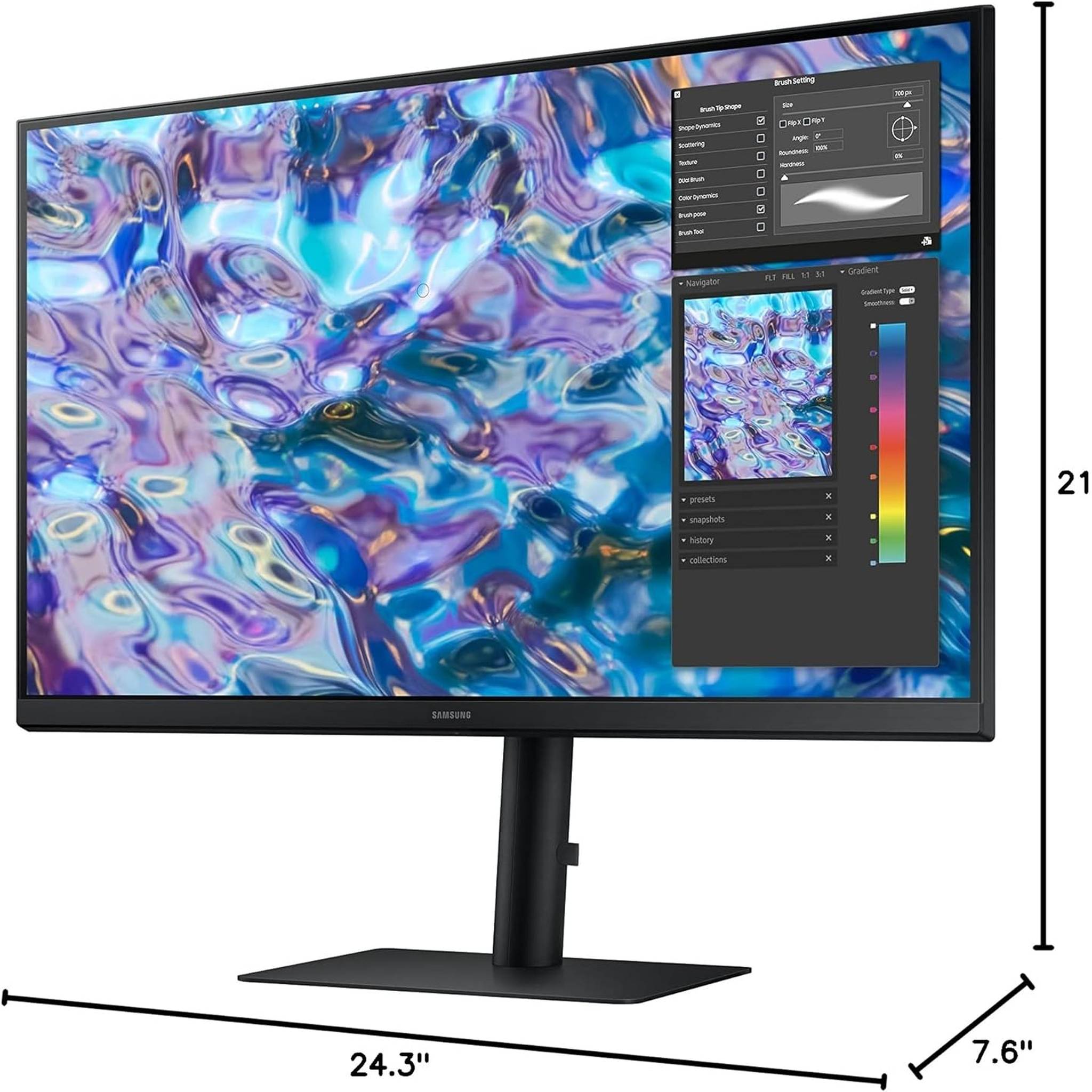 SAMSUNG S61B Series 27-Inch QHD Computer Monitor LS27B610EQNXZA Black Samsung