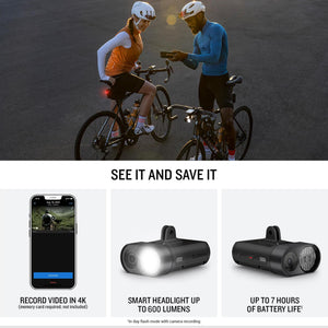 Garmin Varia™ Vue, Cycling Headlight and 4k Camera, Light Intensity up to 600 Lumens, Crystal-Clear Video Recording, Incident Detection While Cycling Garmin