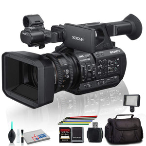 Sony PXW-Z190V 4K XDCAM Camcorder With Padded Case, LED Light, 64GB Memory Card and More Base Bundle Sony
