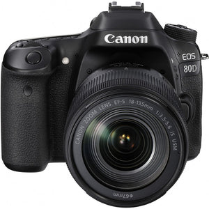 Canon EOS 80D DSLR Camera with 18-135mm Lens International Model with Extra Accessory Bundle