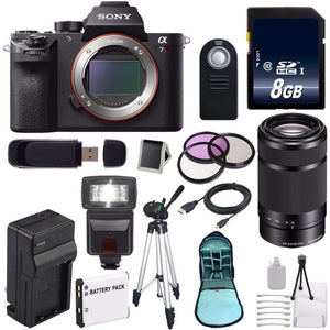 Sony Alpha a7R II Mirrorless Digital Camera International Model + Sony E 55-210mm f/4.5-6.3 OSS E-Mount Lens Black + Sony