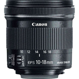 Canon EF-S 10-18mm f/4.5-5.6 IS STM Lens 9519B002 + Filter Kit + More - Reconditioned Canon