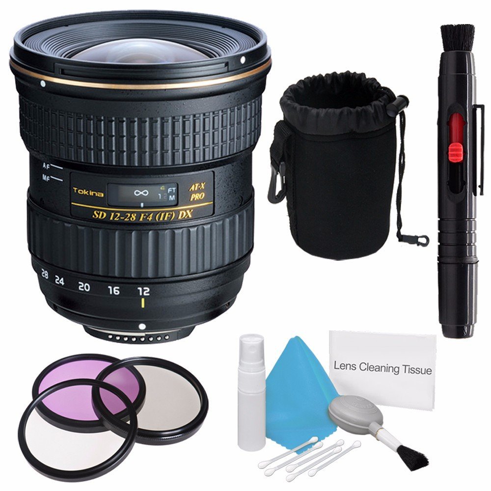 Tokina 12-28mm f/4.0 at-X Pro APS-C Lens for Canon (International Model) +Deluxe Cleaning Kit + Lens Cleaning Pen Travel Bundle