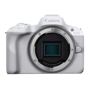 Canon EOS R50 Mirrorless Vlogging Camera Body Only/White , RF Mount, 24.2 MP, 4K Video, DIGIC X Image Processor, Subject Detection & Tracking, Compact, Smartphone Connection, Content Creator Canon