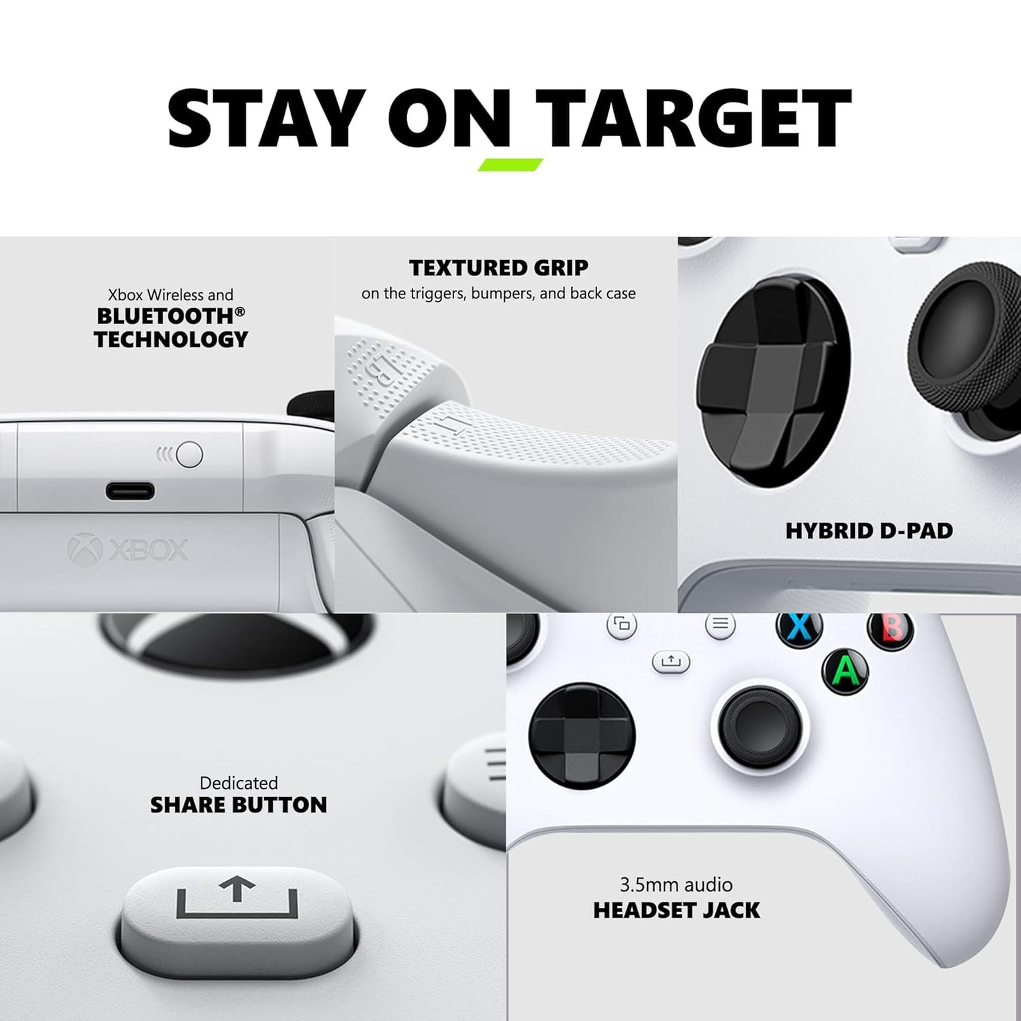 Xbox Wireless Gaming Controller 2025 - Robot White - Play on Xbox, Windows, Android, iOS, FireTV Sticks, Smart TVs, VR Headsets Xbox