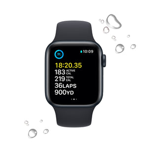 Apple Watch SE 2nd Gen GPS + Cellular 40mm Smart Watch w/Midnight Aluminum Case & Midnight Sport Band - M/L. - Used Apple