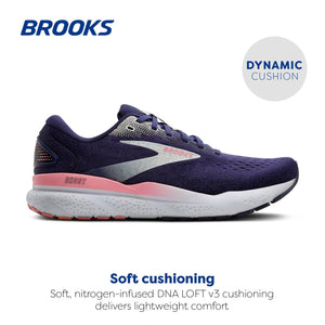 Brooks Women’s Ghost 16 Neutral Running Shoe - Blue Ribbon/Dianthus/Peacoat - 7 Medium