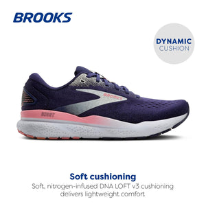 Brooks Women’s Ghost 16 Neutral Running Shoe - Blue Ribbon/Dianthus/Peacoat - 9.5 Medium