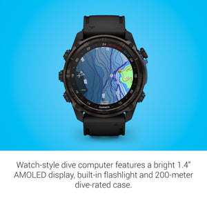 Garmin Descent™ Mk3i, Dive Computer and Multisport GPS Smartwatch, Air Integration, Black