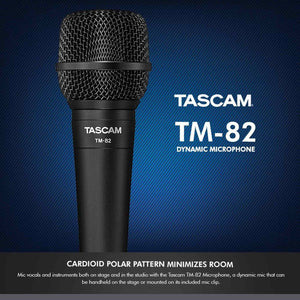 Tascam Dynamic Microphone, Black TM-82 Tascam