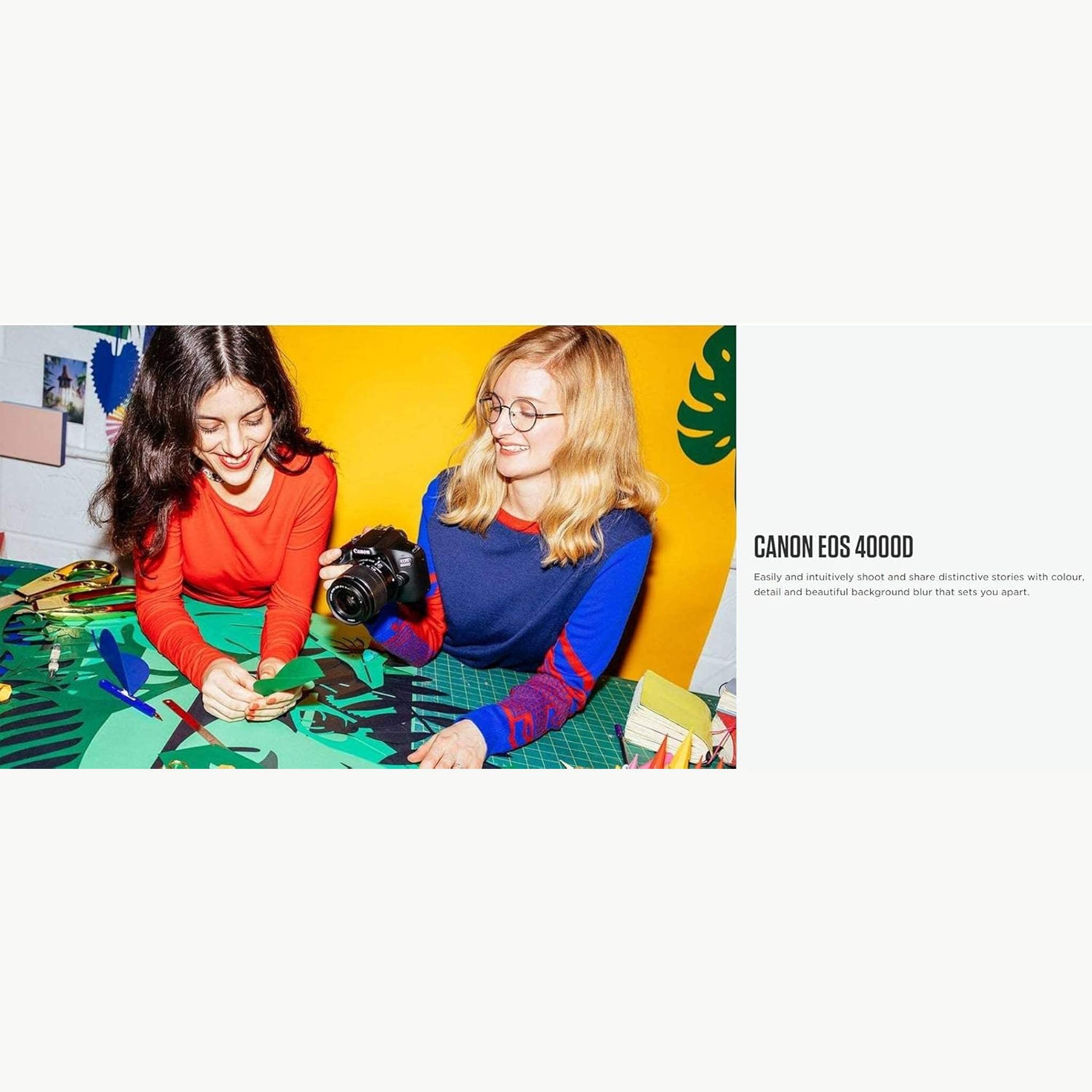 Canon EOS 4000D / Rebel T100 DSLR Camera with 18-55mm Lens + EF 75-300mm + Video Bundle Canon