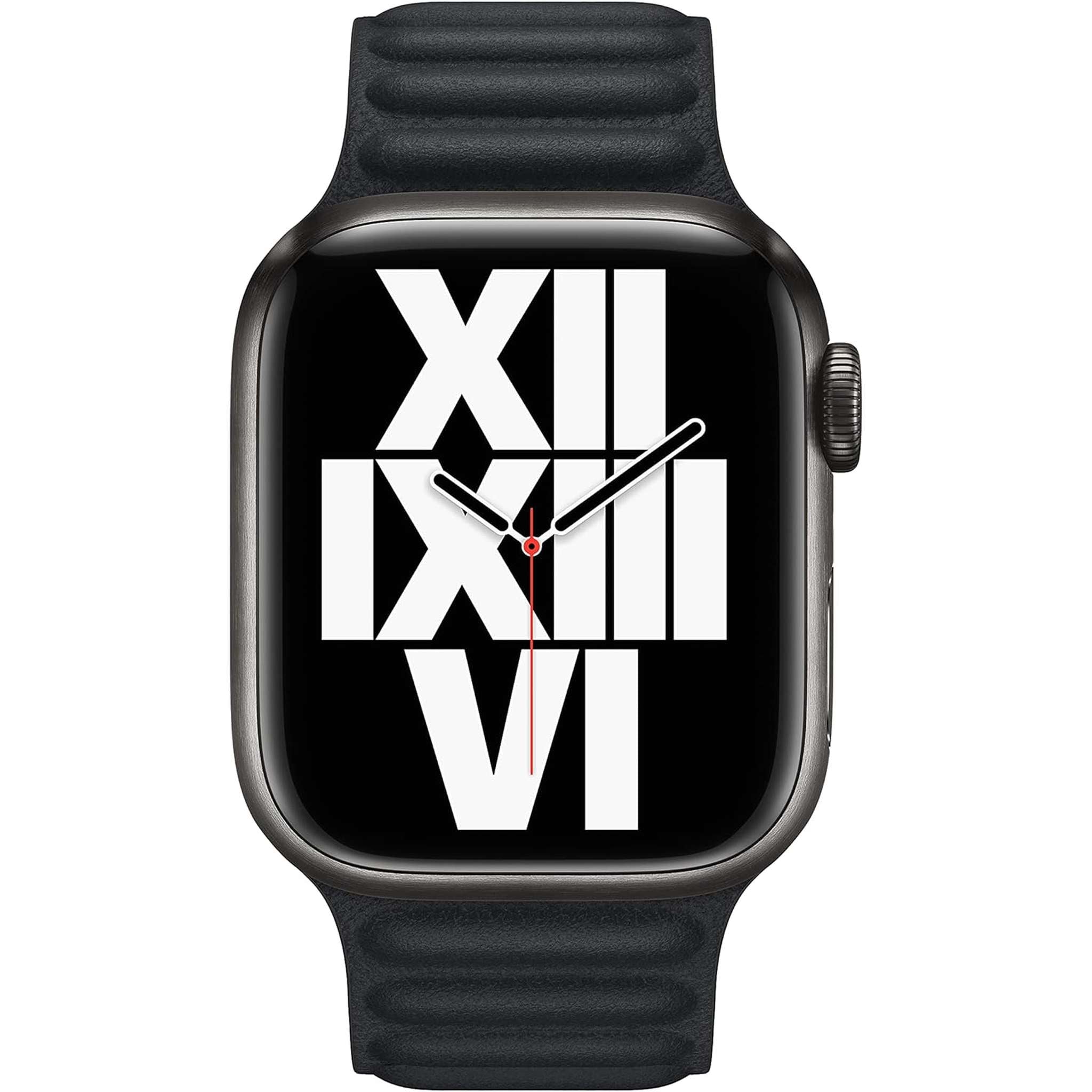 Apple Watch Band - Leather Link - 41mm - Midnight - Medium/Large Apple
