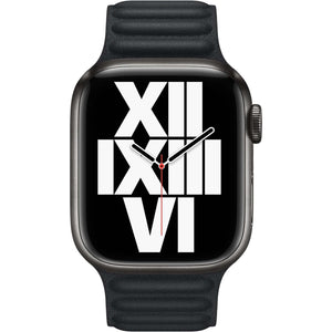 Apple Watch Band - Leather Link - 41mm - Midnight - Medium/Large Apple