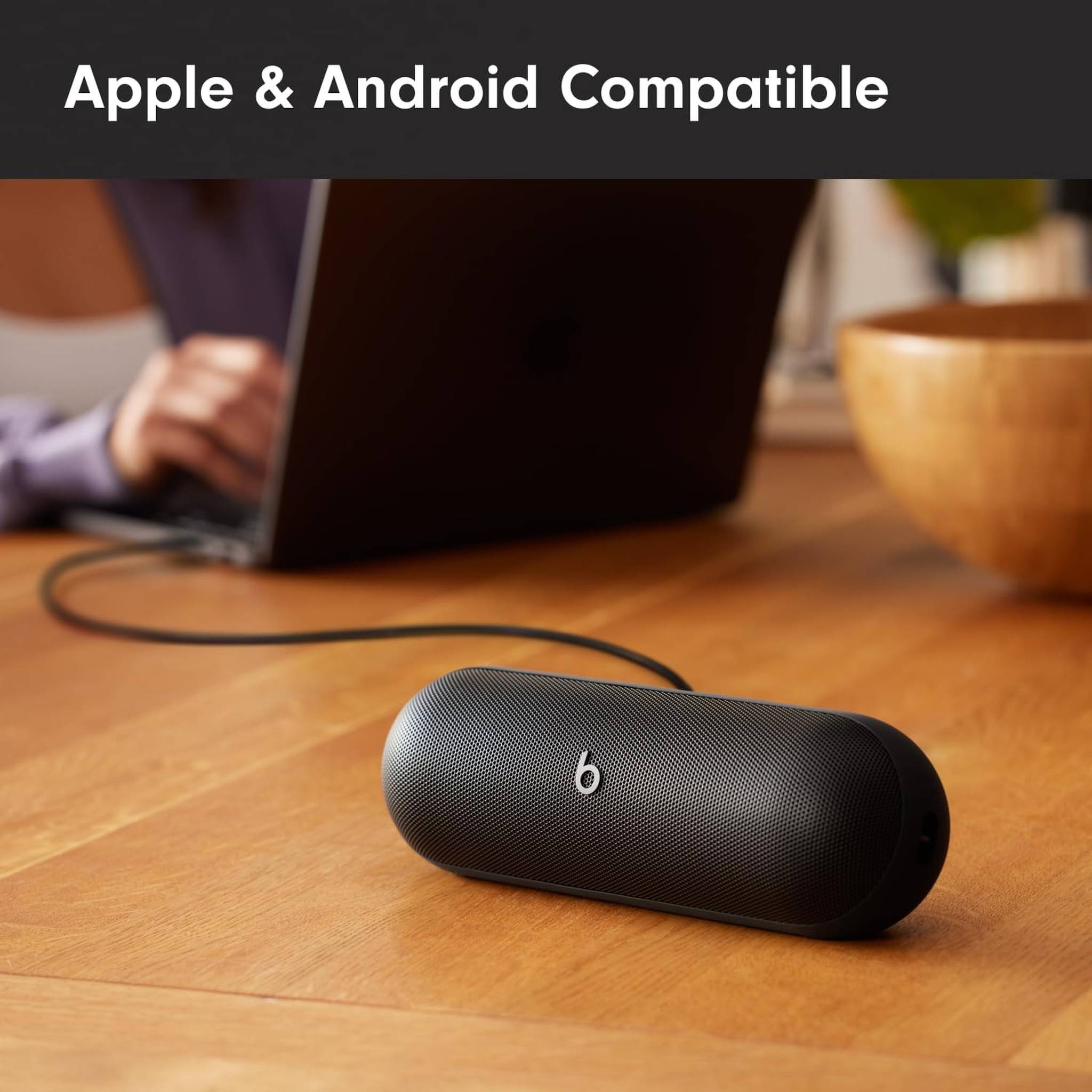 Beats Pill - Wireless Bluetooth Speaker and Portable Charger via USB-C - Up to 24 Hours Battery Life, IP67 Water Resistant, Apple & Android Compatible, Built-in Microphone - Matte Black
