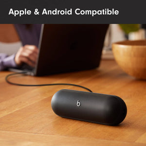 Beats Pill - Wireless Bluetooth Speaker and Portable Charger via USB-C - Up to 24 Hours Battery Life, IP67 Water Resistant, Apple & Android Compatible, Built-in Microphone - Matte Black