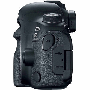 Canon EOS 6D Mark II DSLR Camera with 24-105mm is STM Lens + Professional Battery Grip + UV Protection Filter + LED Kit Canon