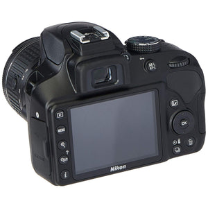 Nikon D3400 Digital SLR Camera & 18-55mm VR DX AF-P Zoom Lens Black - Renewed - Reconditioned Nikon