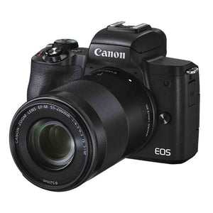 Canon EOS M50 Mark II Black + EF-M 15-45mm & EF-M 55-200mm is STM Bundle - Reconditioned