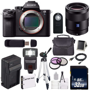 Sony Alpha a7S II a7S Mark II a7SII ILCE7SM2/B Mirrorless Digital Camera International Model + Sony Sonnar T FE 55mm Lens Innovative Bundle Sony
